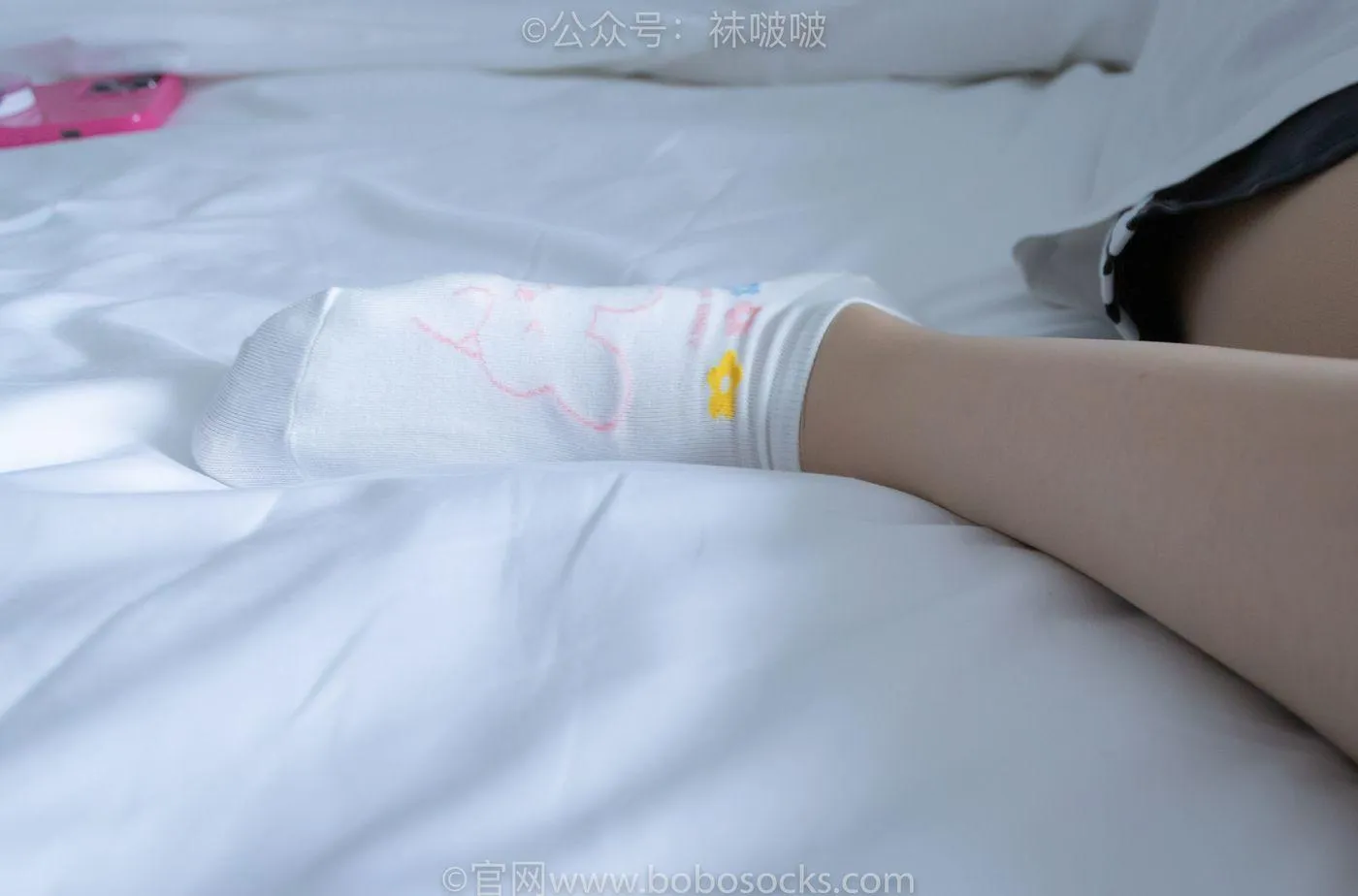 [BoBoSocks袜啵啵]NO.015 稚予-阿迪板鞋、白色短棉袜、肉丝 [135P]插图7